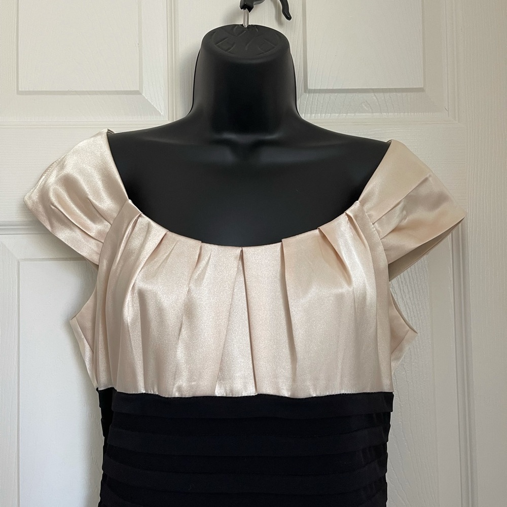 Elegant LBD with cream top.